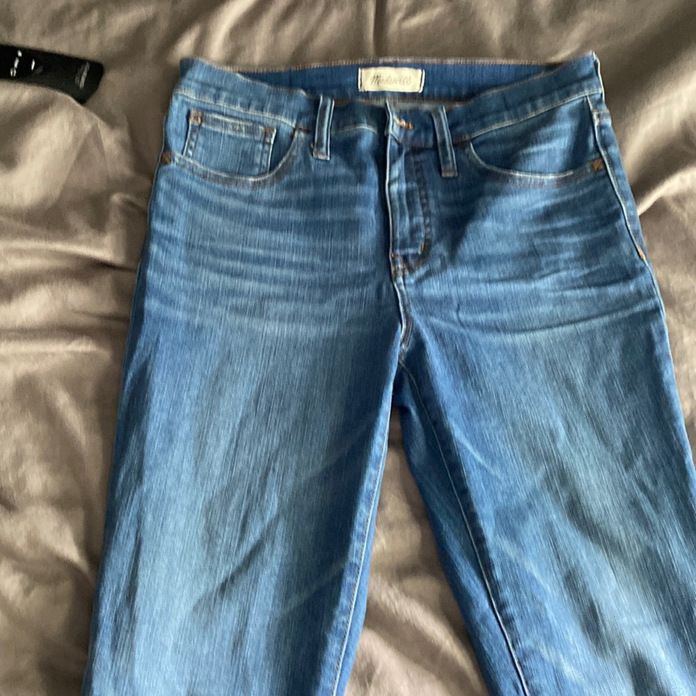Medium wash madewell jeans 9” high rise